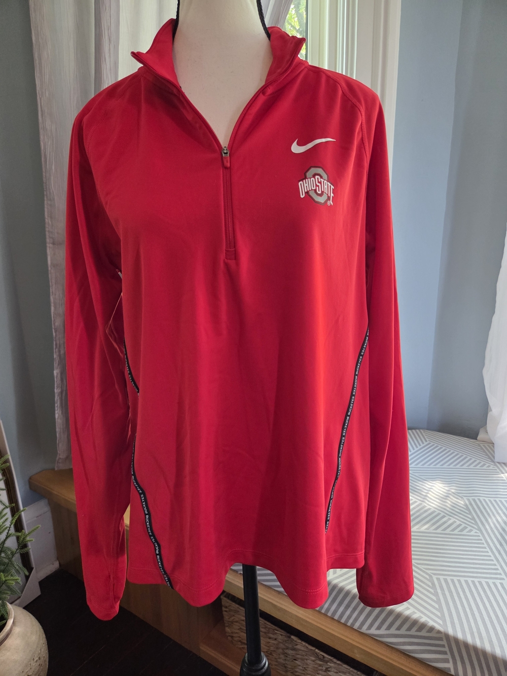 Nike Ohio State Red Women's Quarter-Zip Pullover